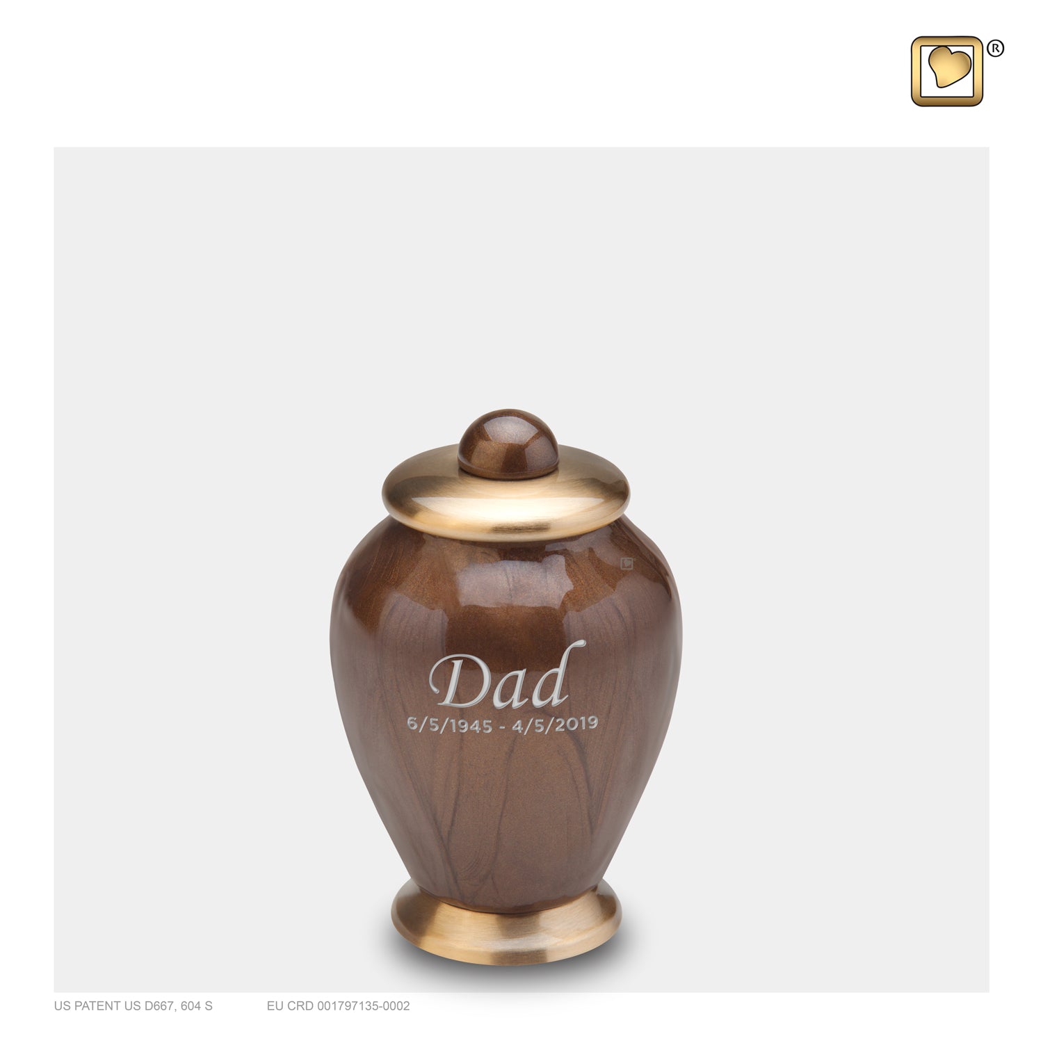 Keepsake Tall Simplicity Bronze Cremation Urn