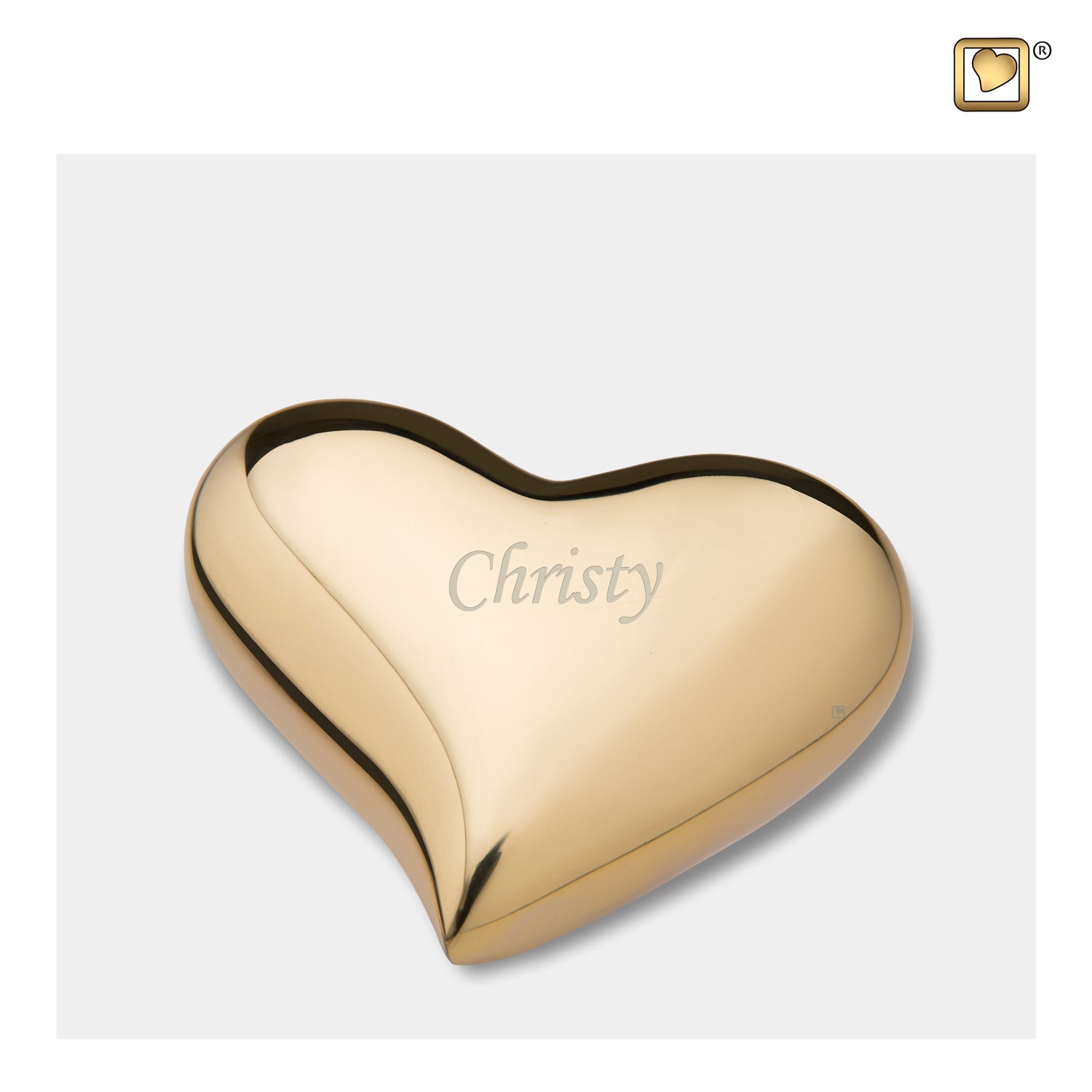 Heart Bright Gold Cremation Urn