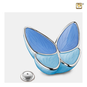 Medium Wings of Hope Butterfly Blue Cremation Urn