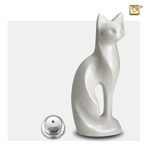 Cat White Pet Urn