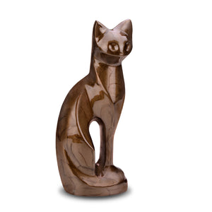 Cat Bronze Pet Urn
