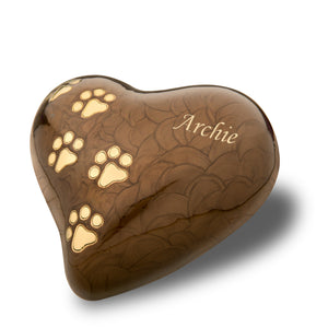 LovePaws™ Heart Pearlesecent Bronze Large Pet Cremation Urn