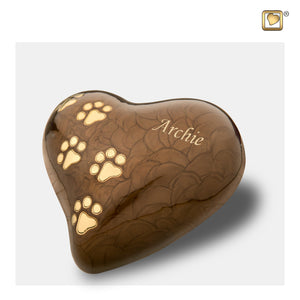 LovePaws™ Heart Pearlesecent Bronze Medium Pet Cremation Urn