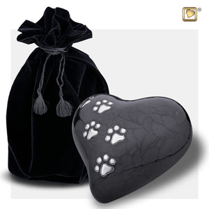 LovePaws™ Heart Pearlesecent Midnight Large Pet Cremation Urn