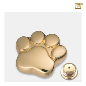 LovePaw™ Shiny Brass Keepsake Pet Cremation Urn