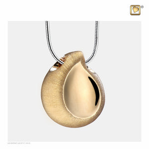 TearDrop™ Gold Vermeil Two Tone Sterling Silver Cremation Pendant