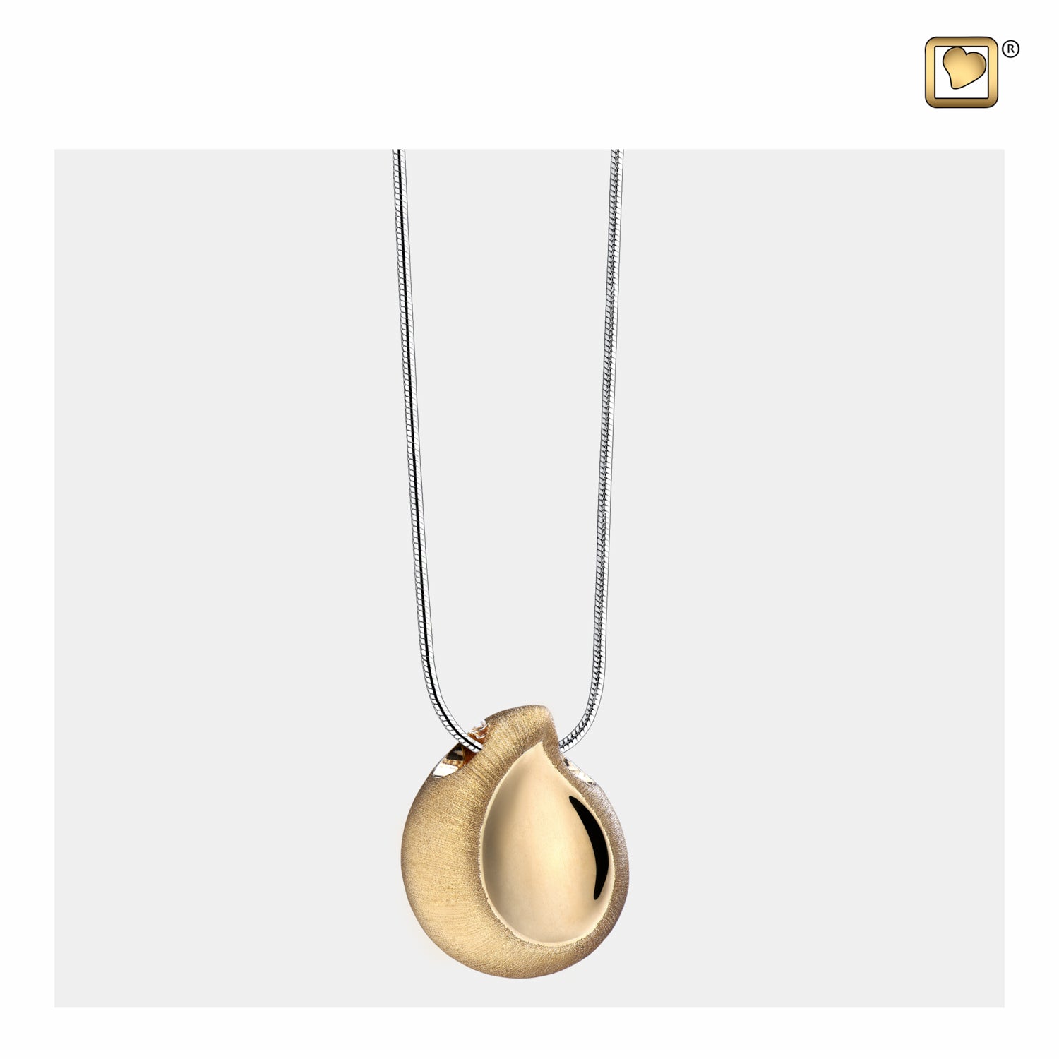 TearDrop™ Gold Vermeil Two Tone Sterling Silver Cremation Pendant