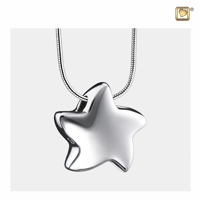 Angelic Starª Rhodium Plated Sterling Silver Cremation Pendant