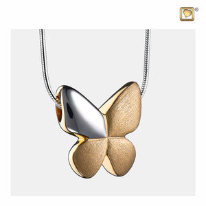 Butterfly™ Gold Vermeil Two Tone Cremation Pendant