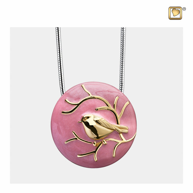 Blessing Birdsª Pink Gold Vermeil Sterling Silver Cremation Pendant