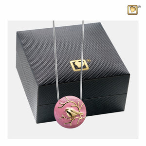 Blessing Birds™ Pink Gold Vermeil Sterling Silver Cremation Pendant