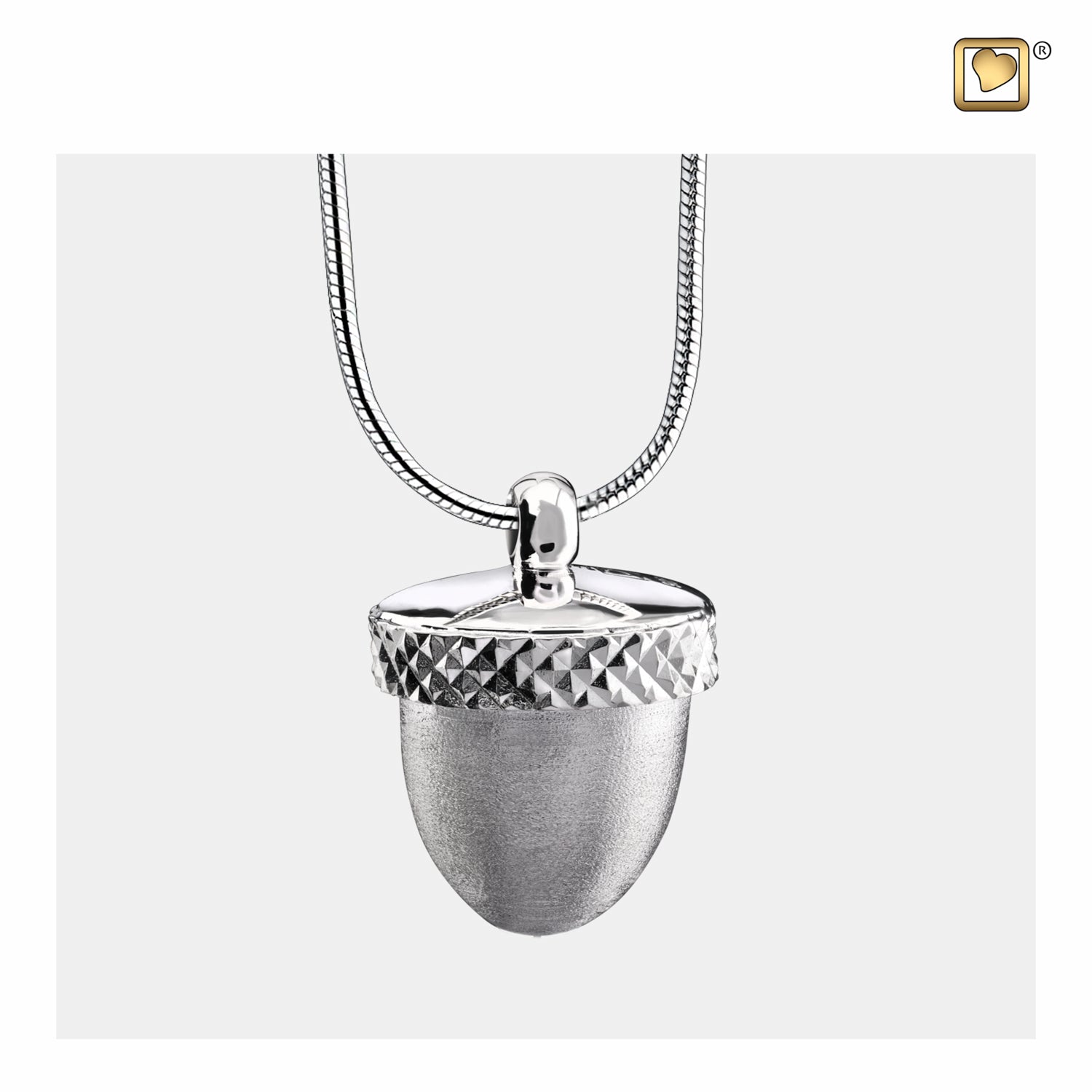 Acorn™ Shaped Two Tone Sterling Silver Cremation Jewelry Pendant