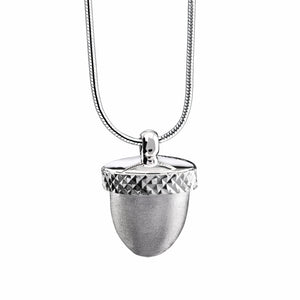 Acorn™ Shaped Two Tone Sterling Silver Cremation Jewelry Pendant