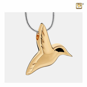 Hummingbird™ Gold Vermeil Cremation Pendant