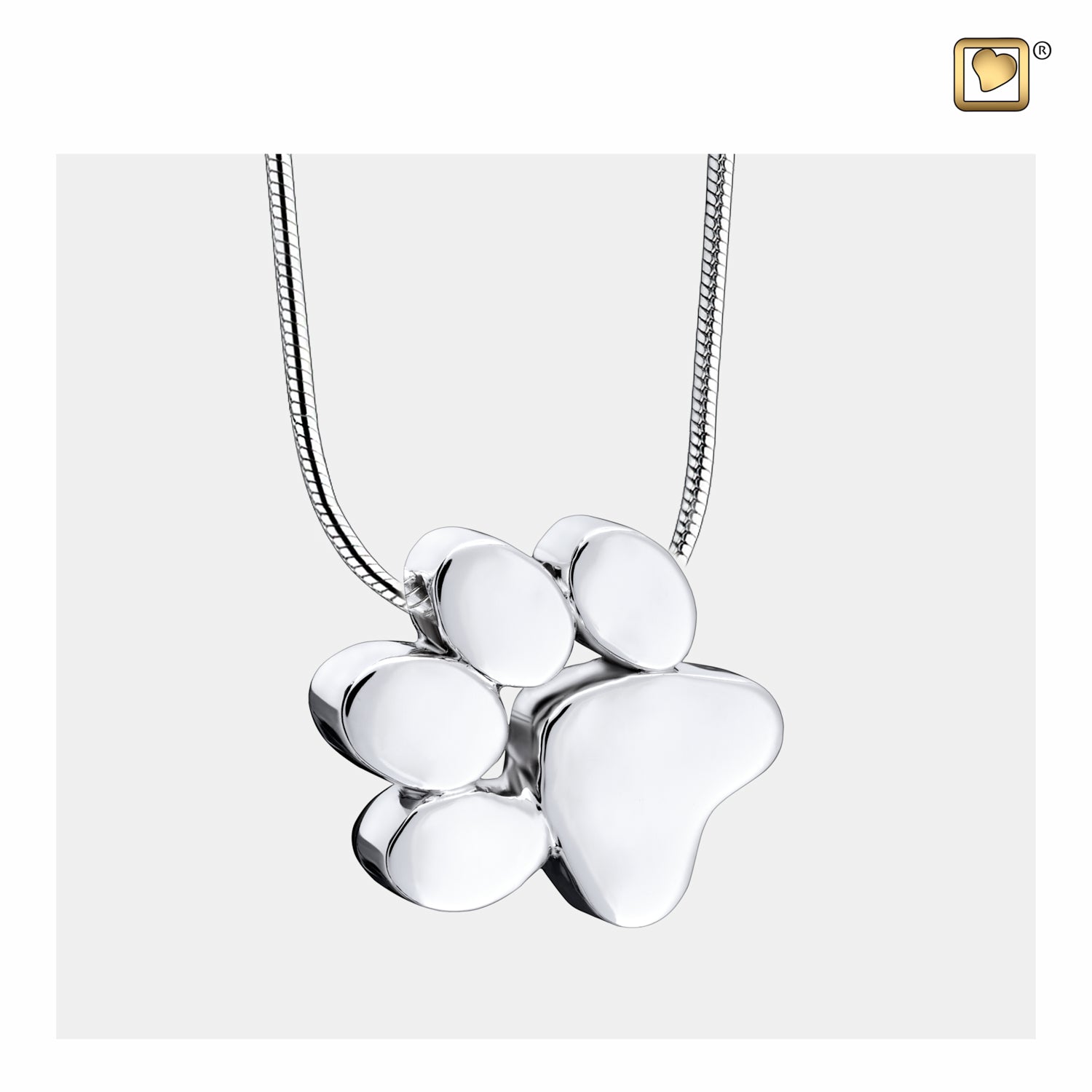 Paw™ Shaped Sterling Silver Cremation Pendant