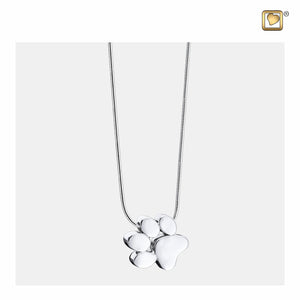 Paw™ Shaped Sterling Silver Cremation Pendant Necklace
