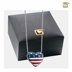 Stars & Stripes™ Sterling Silver Cremation Pendant