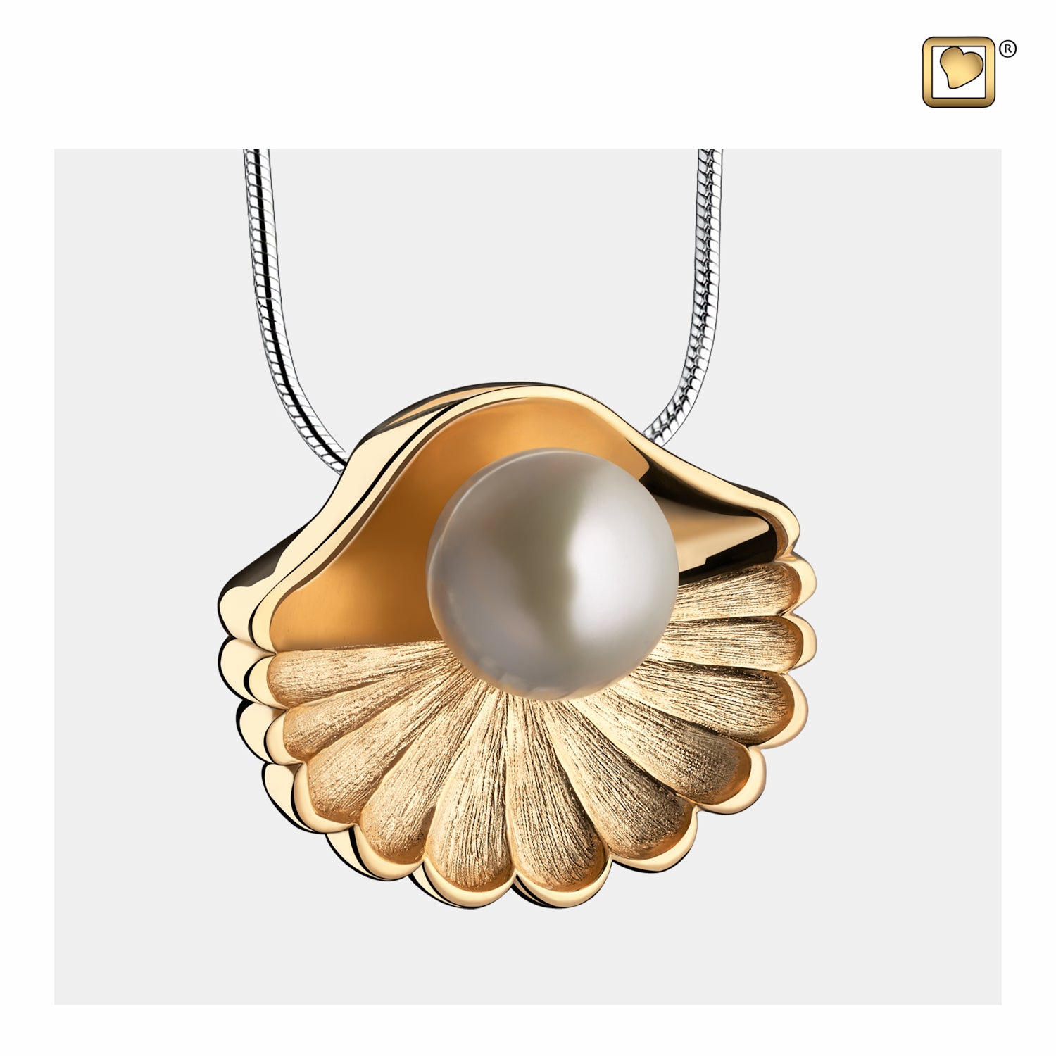Sea Shell™ Pearl Gold Vermeil Cremation Pendant