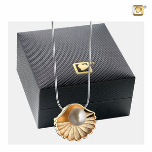 Sea Shell™ Pearl Gold Vermeil Cremation Pendant