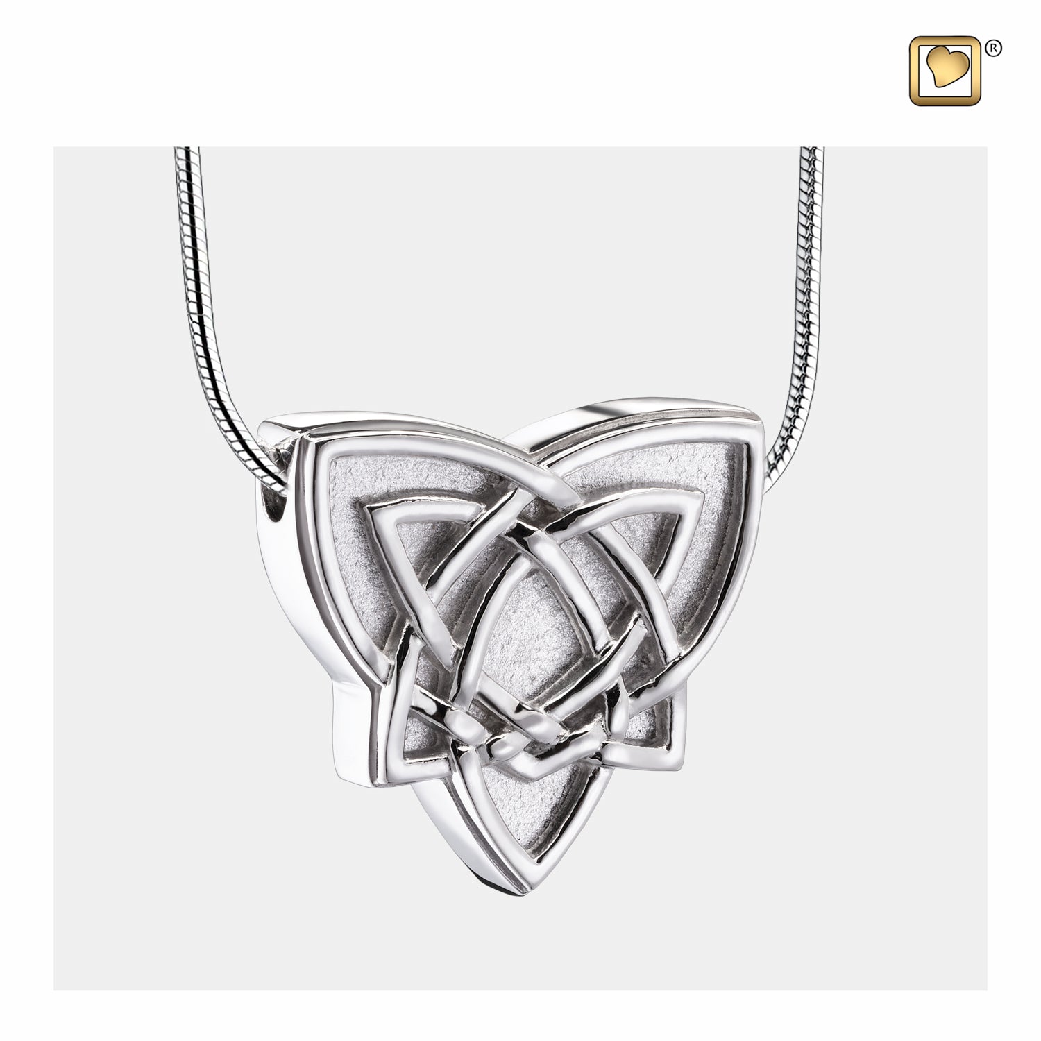 Celtic Trinity Knot™ Two Tone Sterling Silver Cremation Pendant