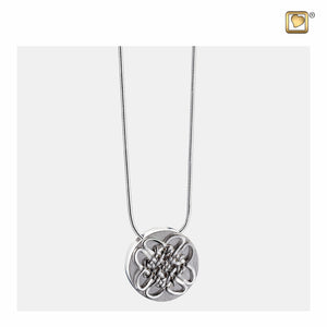 Celtic Circle™ Two Tone Sterling Silver Cremation Pendant