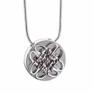 Celtic Circle™ Two Tone Sterling Silver Cremation Pendant