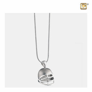 Football Helmet™ Two Tone Sterling Silver Cremation Pendant