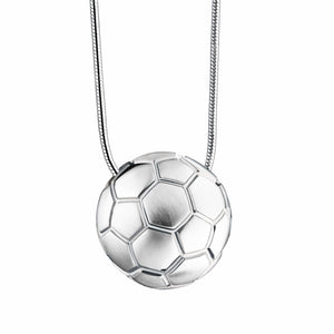 Soccer Ball™ Two Tone Sterling Silver Cremation Pendant