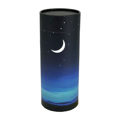 Starry Night with Moon & Stars Printed Scattering Tube Cremation Urn