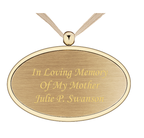 Gold Medallion for Cremation Urn