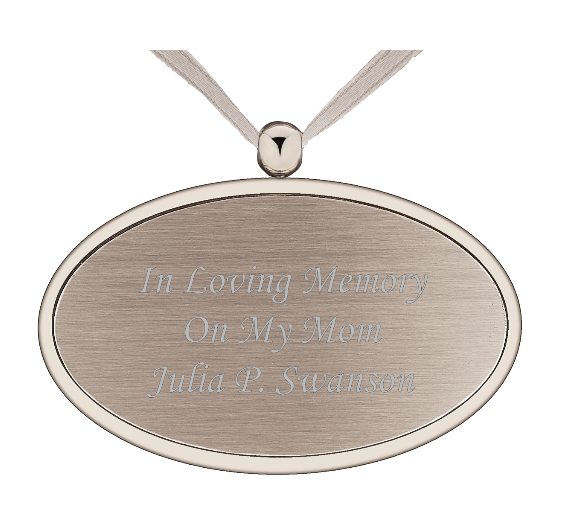 Silver Medallion for cremation urn