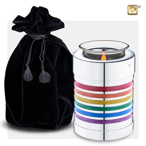 Tealight Pride Rainbow Cremation Urn