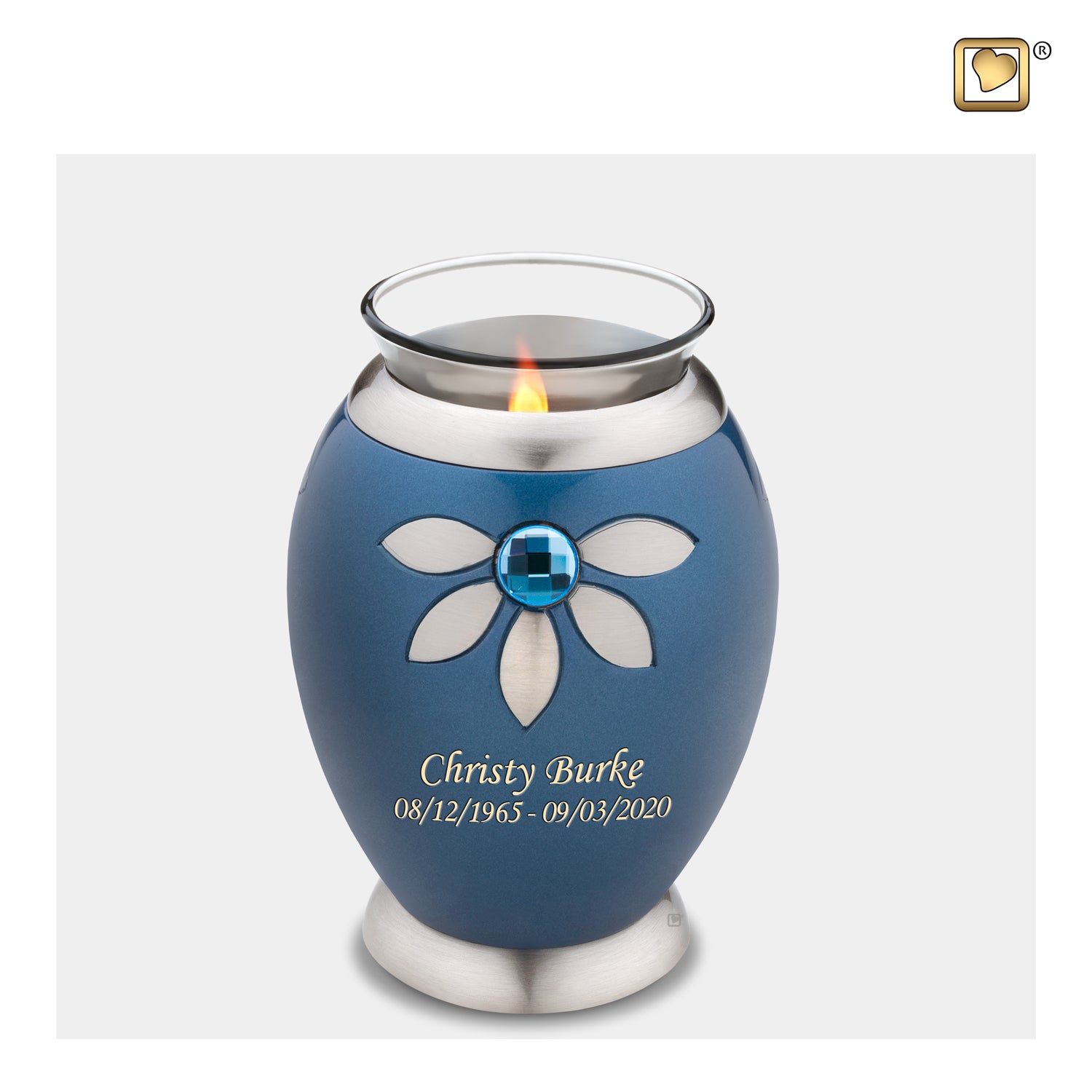 Tealight Nirvana Azure Cremation Urn