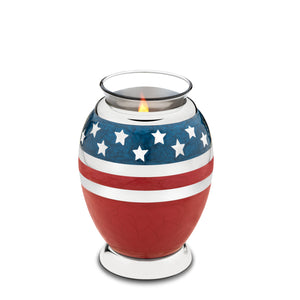 Tealight Stars & Stripes Cremation Urn