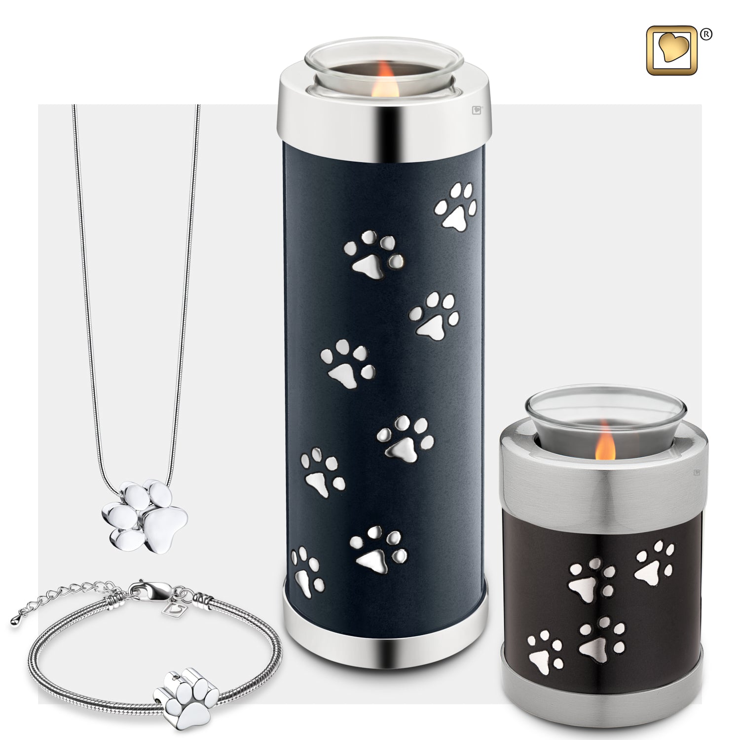 Tealight Pet Midnight Tall Urn