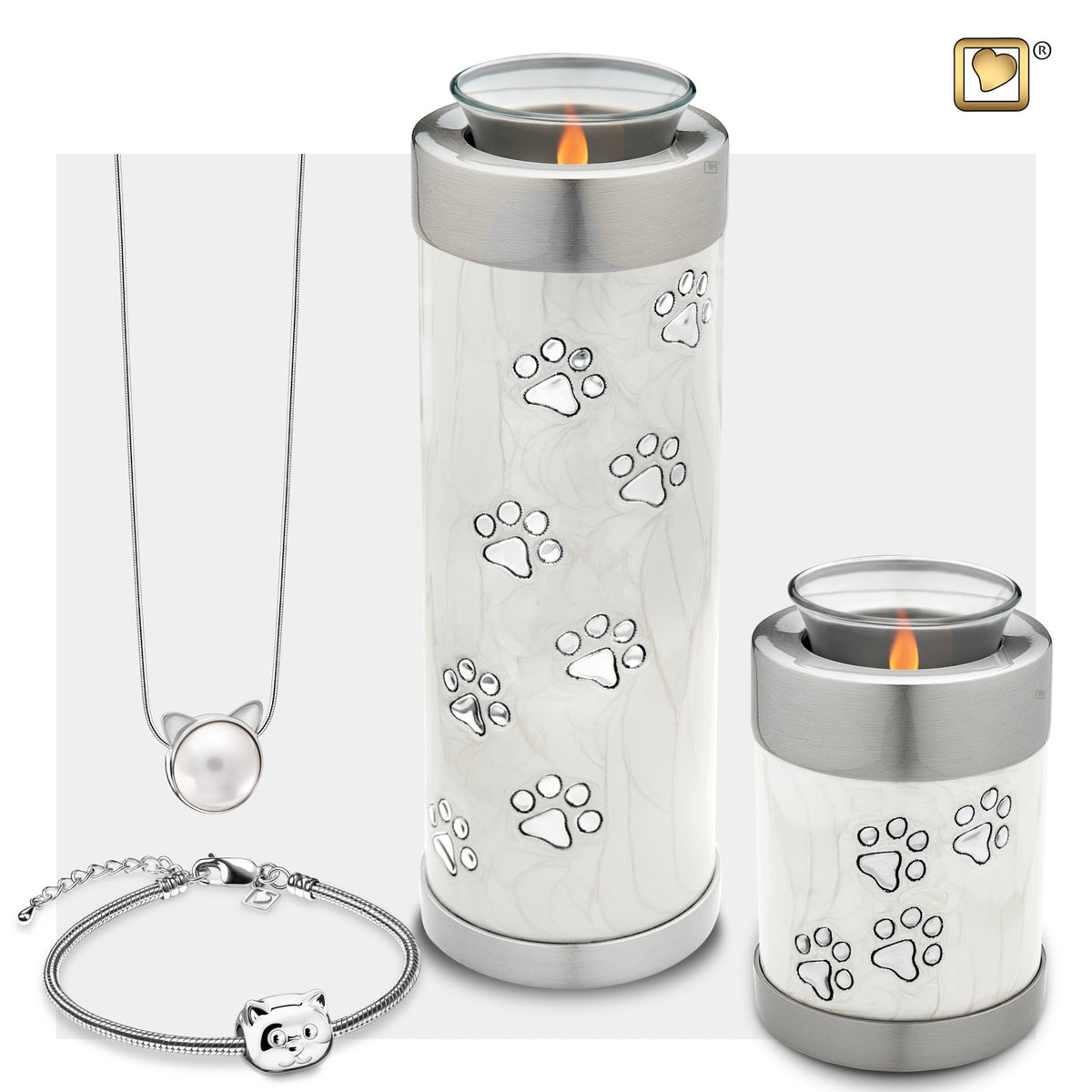 Tealight Pet Pearl Tall Urn