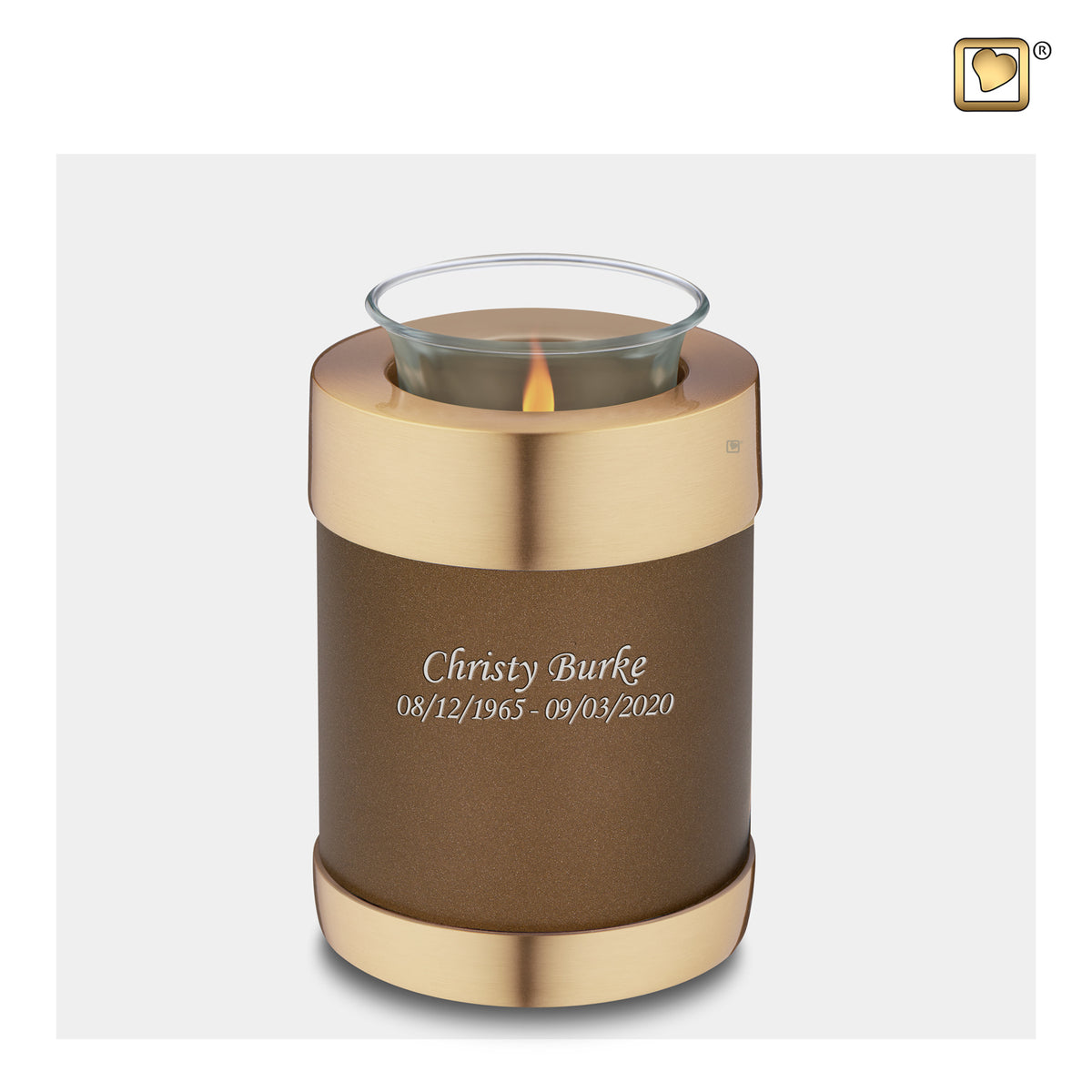 Tealight Auburn Cremation Urn