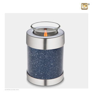 Tealight Speckled Indigo Cremation Urn