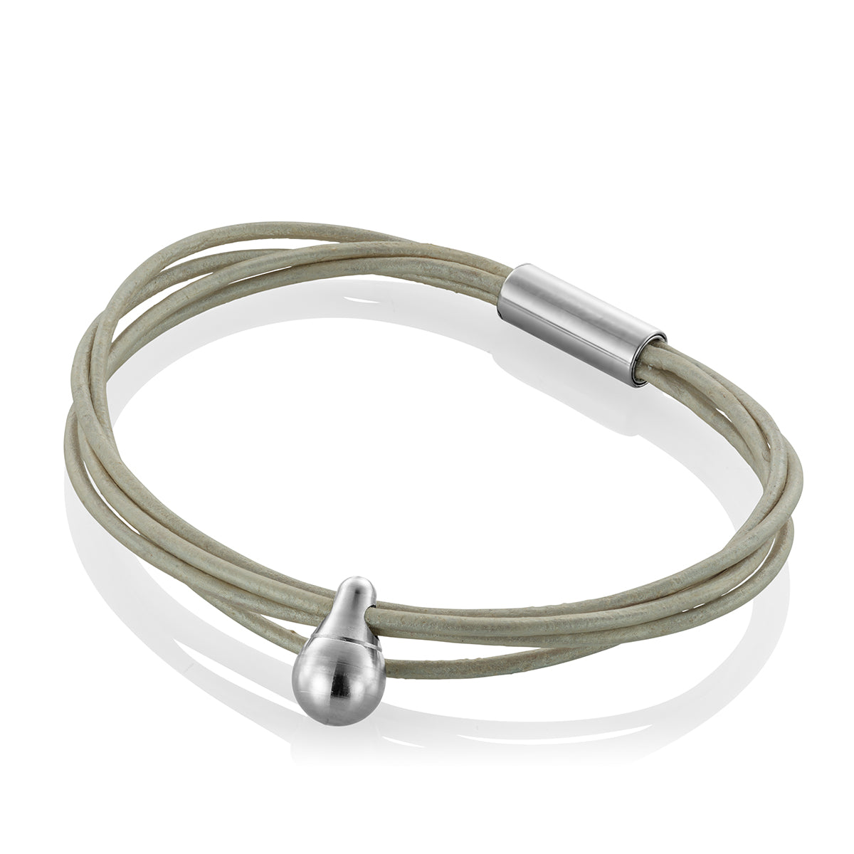 N/A TadBlu Leather Cord Women’s Cremation Bead Charm Bracelet