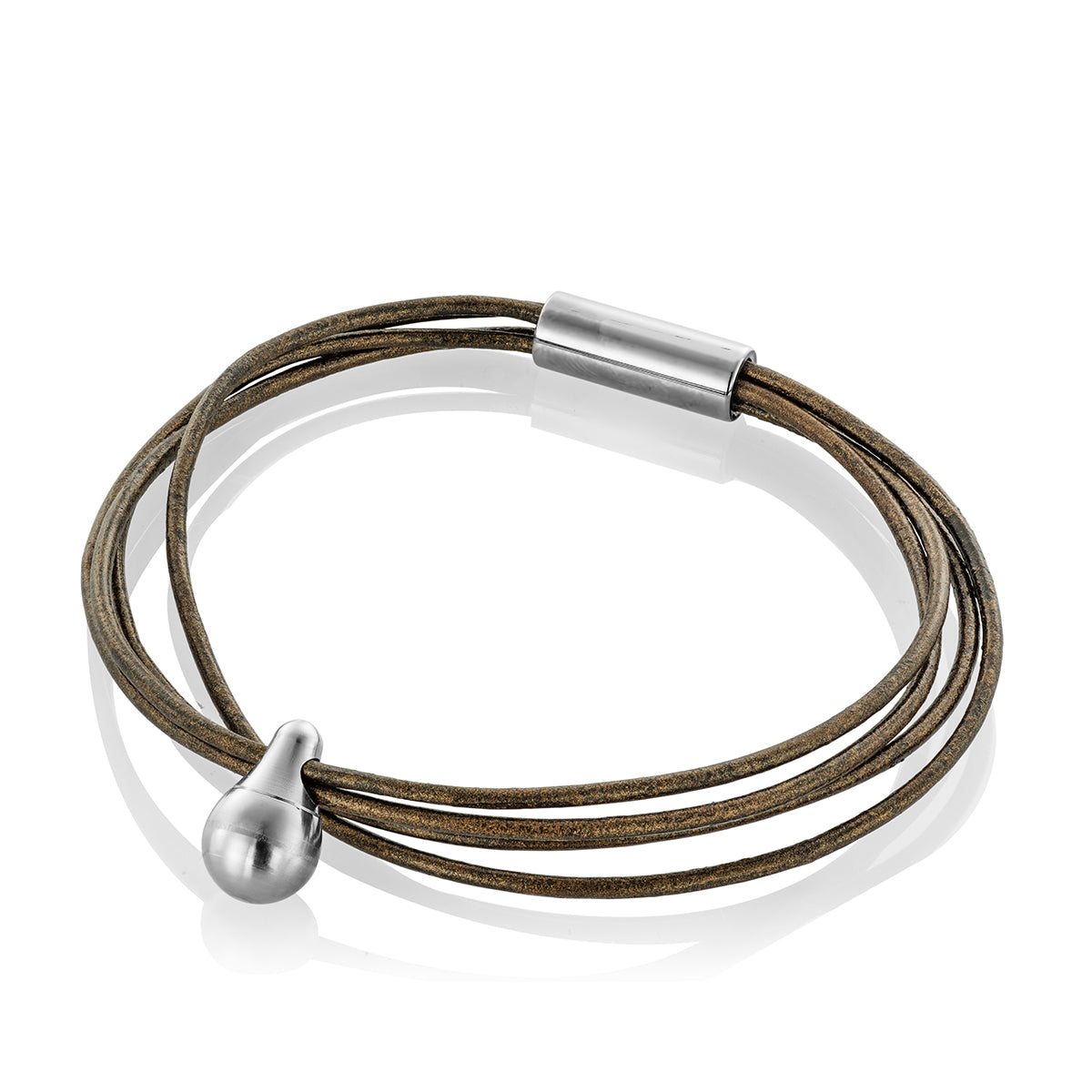 N/A TadBlu Leather Cord Women’s Cremation Bead Charm Bracelet