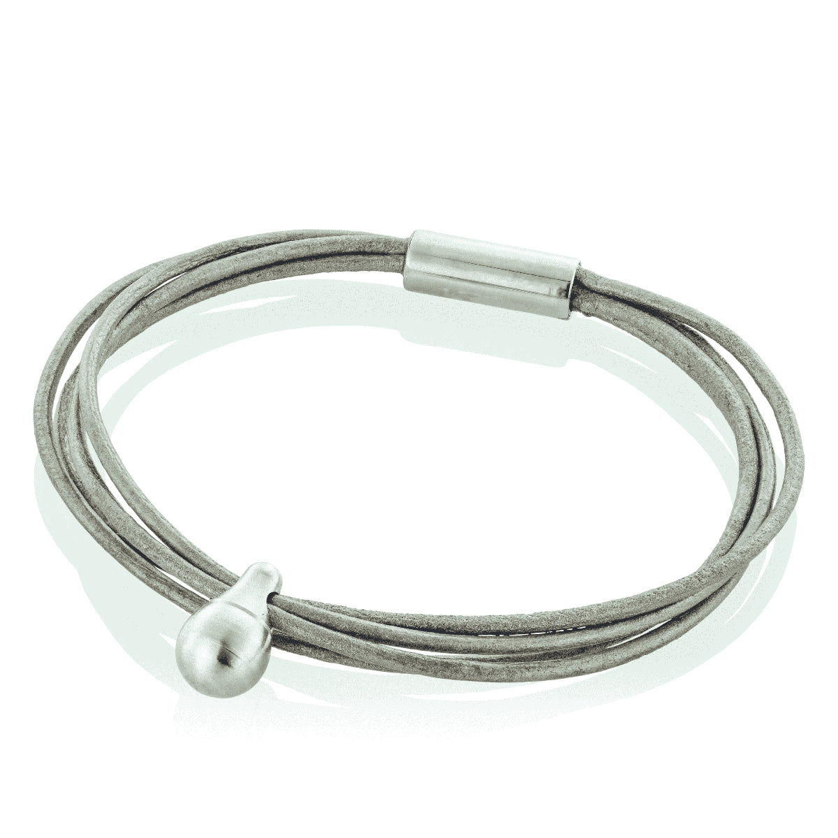 N/A TadBlu Leather Cord Women’s Cremation Bead Charm Bracelet