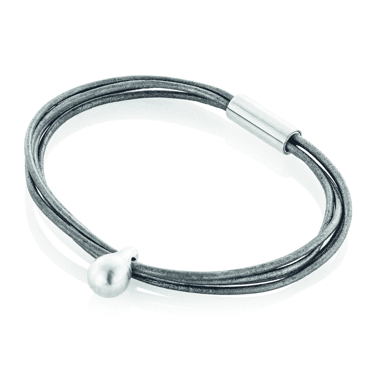 N/A TadBlu Leather Cord Women’s Cremation Bead Charm Bracelet