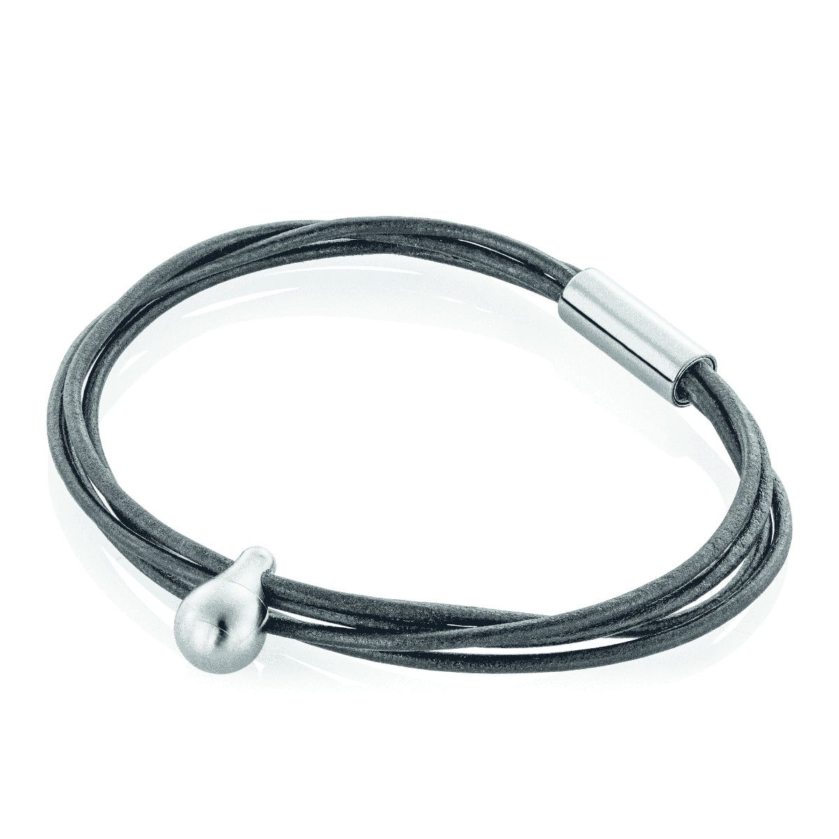 N/A TadBlu Leather Cord Women’s Cremation Bead Charm Bracelet