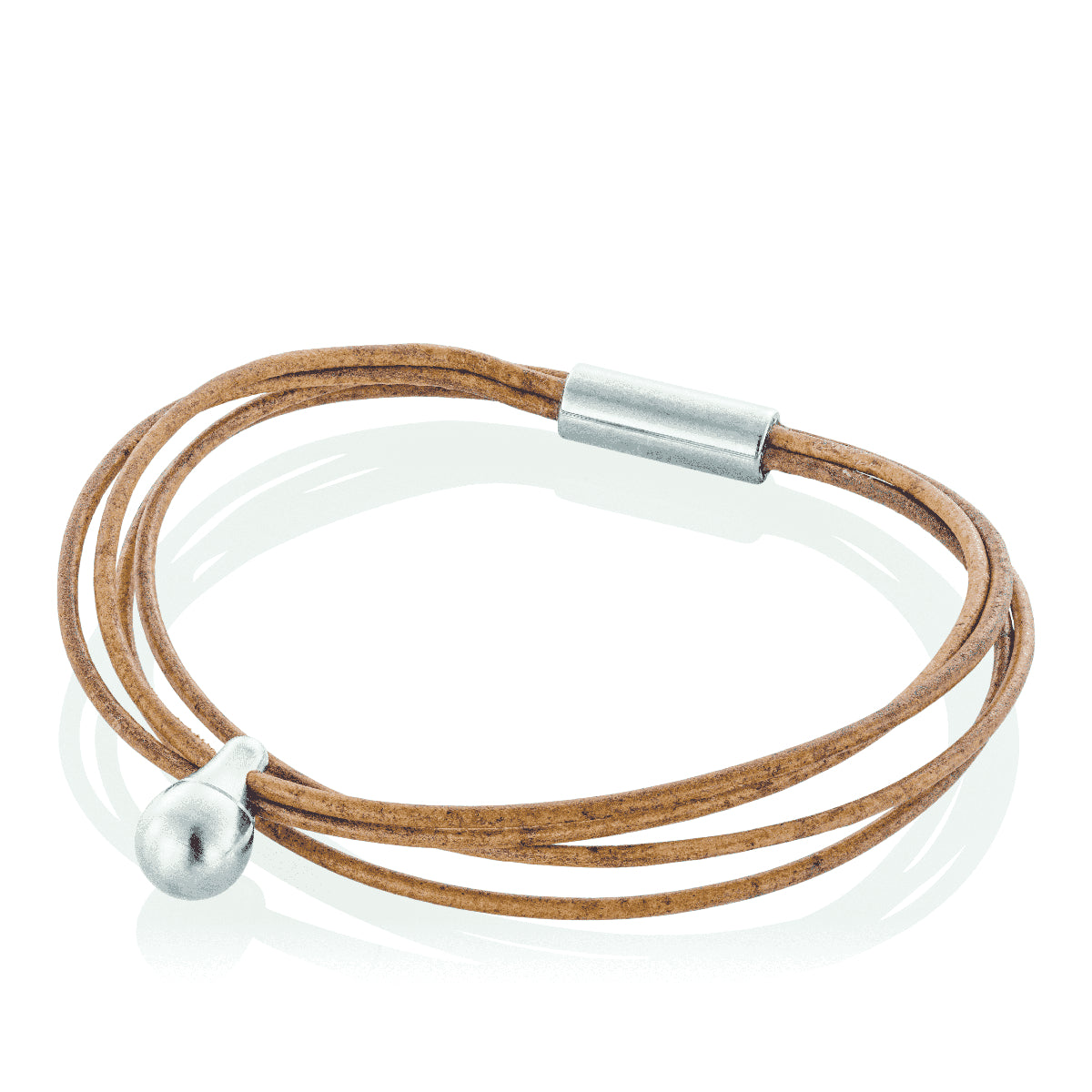 N/A TadBlu Leather Cord Women’s Cremation Bead Charm Bracelet