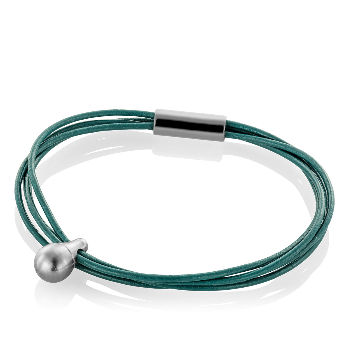 N/A TadBlu Leather Cord Women’s Cremation Bead Charm Bracelet