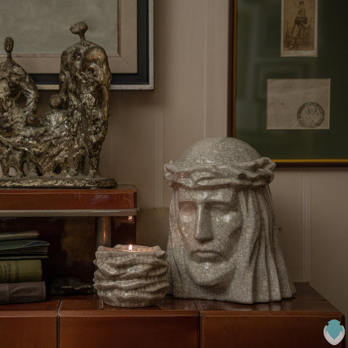 Adult Harmony The Christ Cremation Urn for Ashes - Craquelure