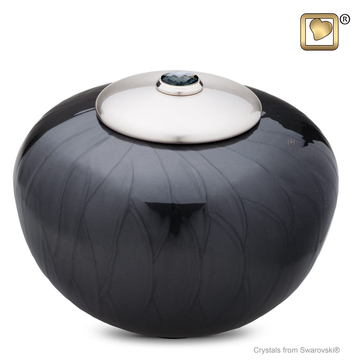 Adult Round Simplicity Midnight Pearl Cremation Urn