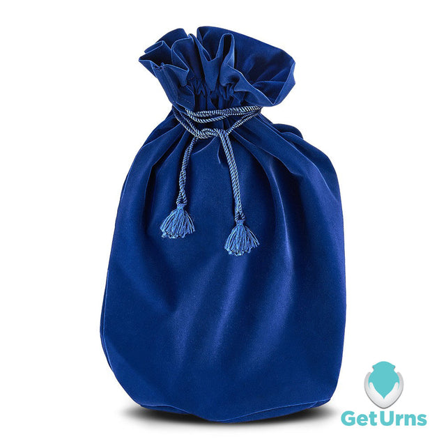 GetUrns Large Velvet Bag - Blue