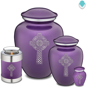 Adult Embrace Purple Celtic Cross Cremation Urn
