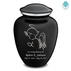 Adult Embrace Black Angel Cremation Urn
